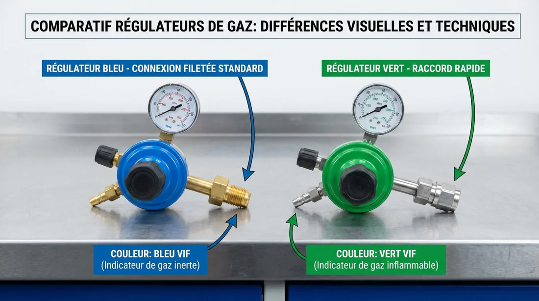 Comparatif visuel des détendeurs Twiny bleu et vert
