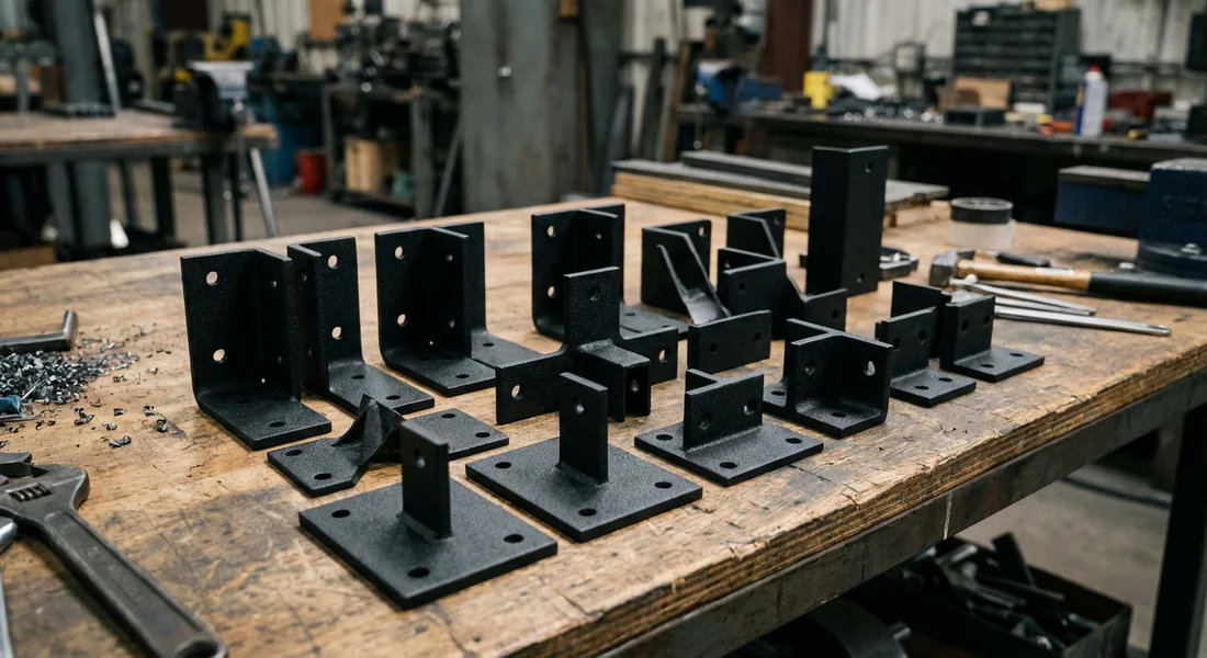 Kit de connecteurs en acier noir pour structure de pergola